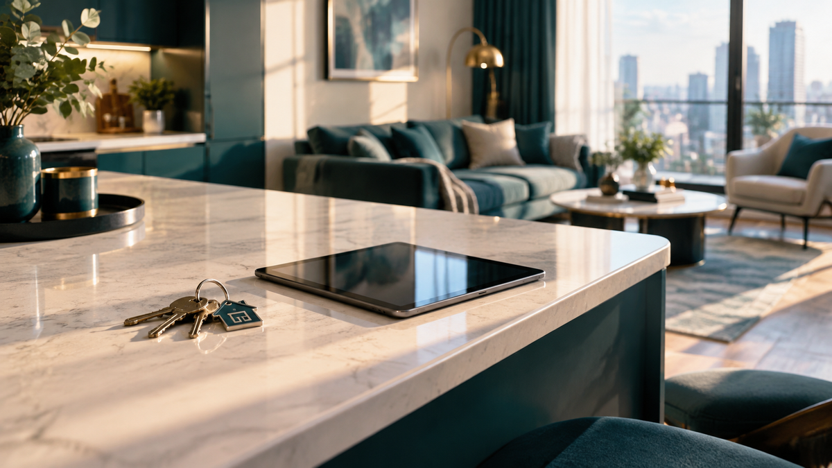 A bright apartment interior prepared for viewings